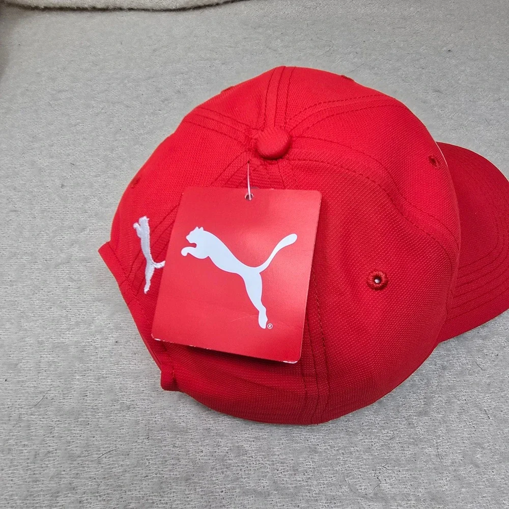 Puma Mercedes Benz Hat Mens Red F1 Racing Snapback Cap NEW